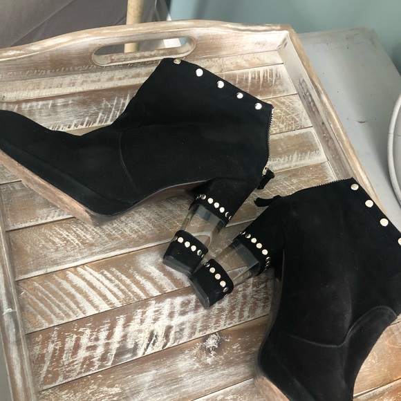 COPY - Stuart Weitzman ... glass heel Suede boot - Picture 2 of 8